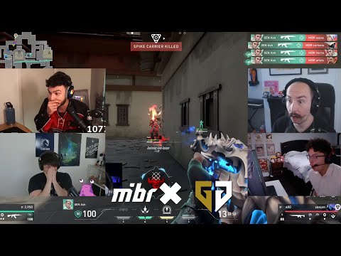 Valorant Pros/Streamers Reacting to MIBR vs GENG Top Moments
