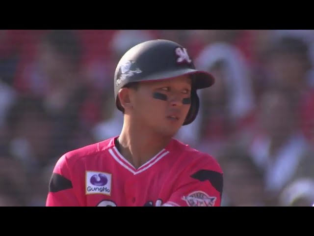 【5回裏】マリーンズ・田村 女房役のタイムリーで1点差に縮める!! 2017/9/9 M-H