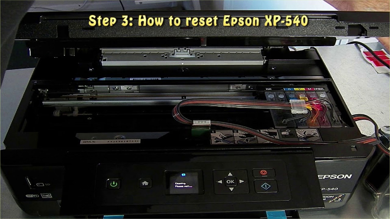 Reset Epson XP 540 Waste Ink Pad Counter