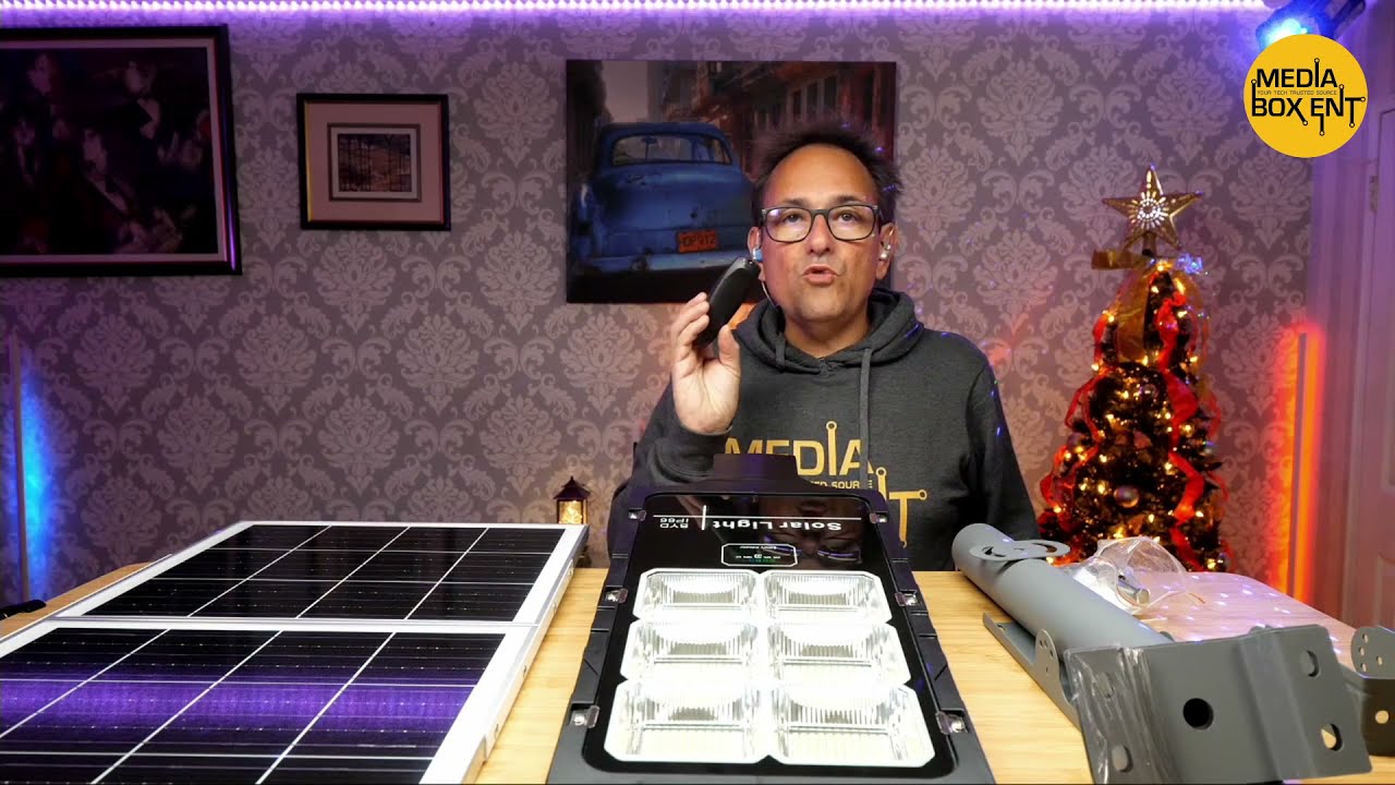 Testing Solar Street Light 500W 792pcs LED beads 43000 Lumens