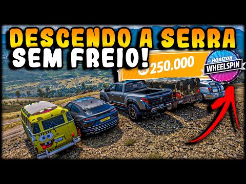 Forza Horizon 5 - GOING DOWN THE MOUNTAIN WITHOUT BRAKES with a ROULETTE car (Fh5 Online)