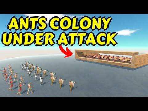 GIANT ANTS Colony under attack by ALL UNITS in Animal Revolt Battle Simulator