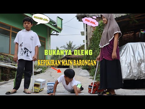 dimas mainan truk oleng tapi jail, malah pura2 kesurupan..