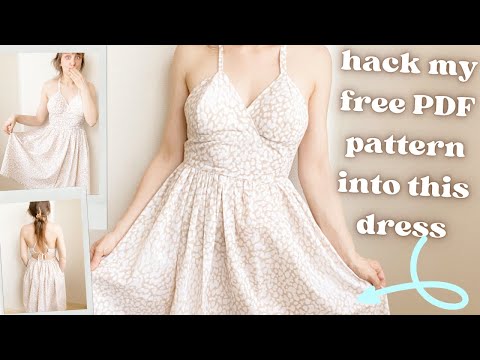 hack my free PDF pattern into this lovely dress | beginner sewing