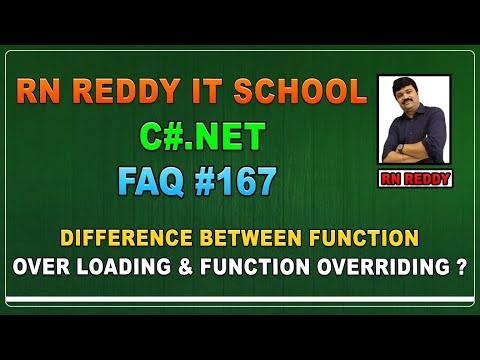 C#FAQ#167  Difference between function over loading & function overriding