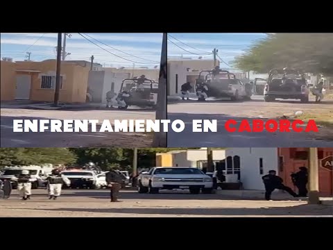 Enfrentamiento entre sicarios y GN en Caborca