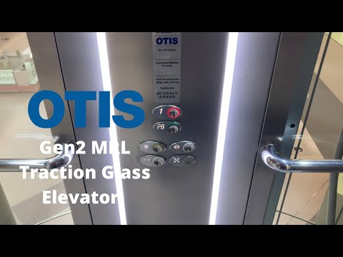 Re Modernized!!!! New Otis Gen2 MRL Traction Glass Elevator at Plaza Galerías in Monterrey, Mexico.