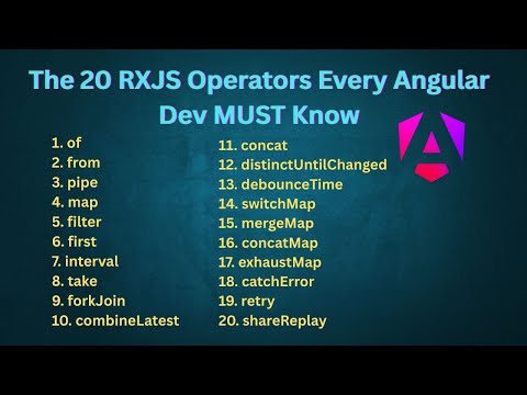 RxJS for Angular Interviews: 20 Operators You MUST Master #rxjs #angular