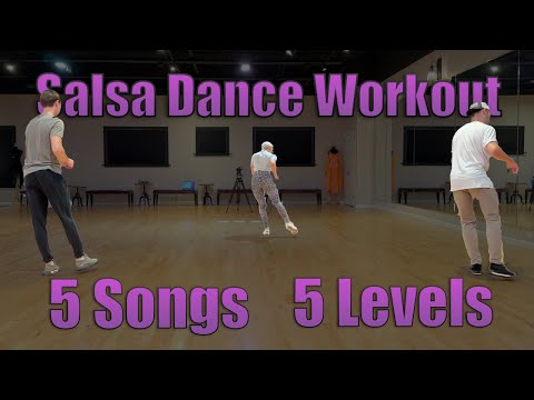 15 Minute 5 Level Salsa Dance Workout Back View | Follow Along Dance Routine