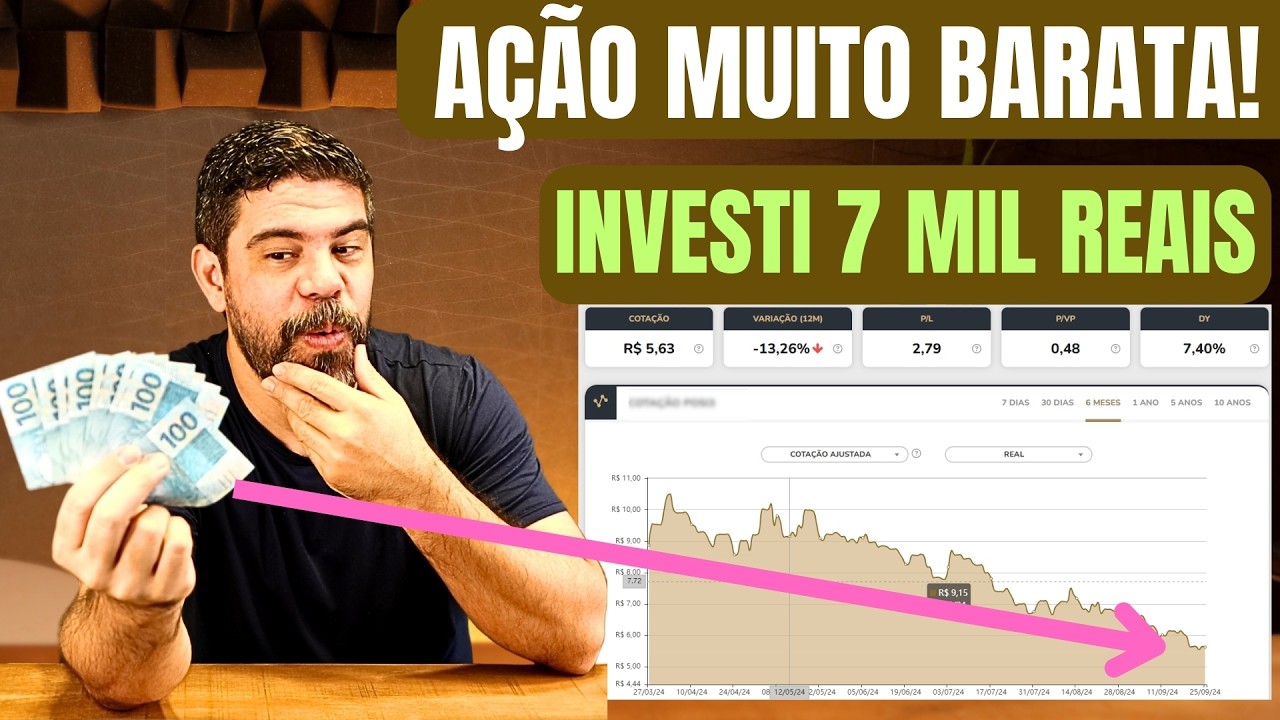 ESTA AÇÃO NÃO PARA DE CAIR, É HORA DE COMPRAR MAIS OU ABANDONAR?