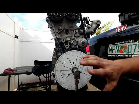 Honda Civic css ls: installing my Skunk 2 tuner camshafts; Degreeing the cams