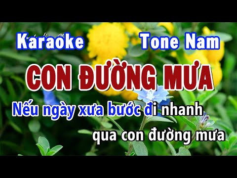 Con Đường Mưa Karaoke Tone Nam Fm | Karaoke Hiền Phương