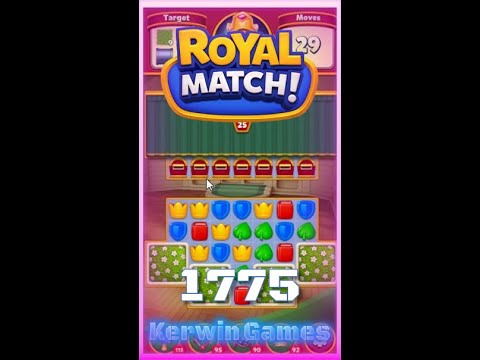 Royal Match Level 1775 - Hard Level - No Boosters Gameplay