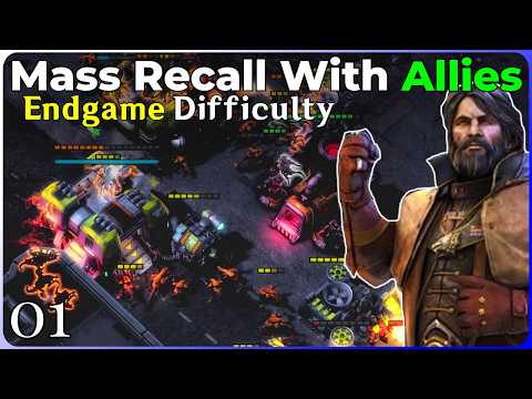 Endgame Difficulty Is Absurd! - StarCraft: Mass Recall With Allies pt1