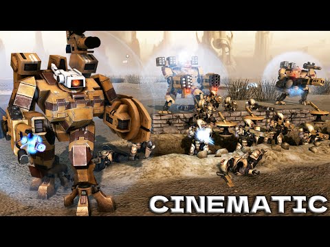 WARHAMMER 40K CINEMATIC BATTLE - Tau Empire vs Tyranids (4K UltraHD)