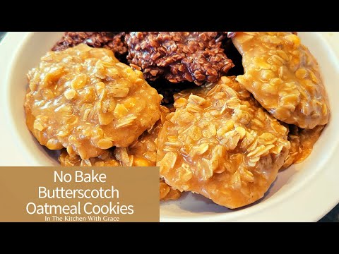 No baking required for these Delicious Butterscotch Oatmeal Cookies! | Yummy No Bake Cookies