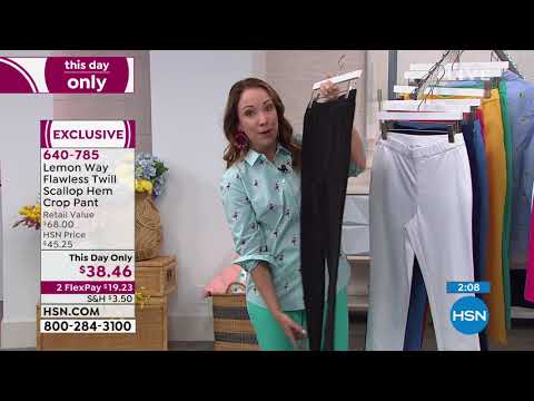 Lemon Way Flawless Twill Scallop Hem Crop Pant