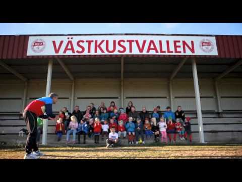 Heja röda vita laget, av Bua IF:s knattesektion.