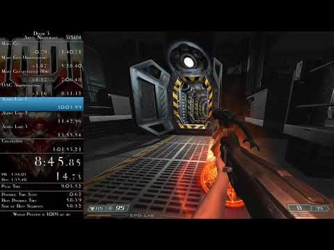 Doom 3 - Any% Nightmare Speedrun in 1:00:40 (time without loads)