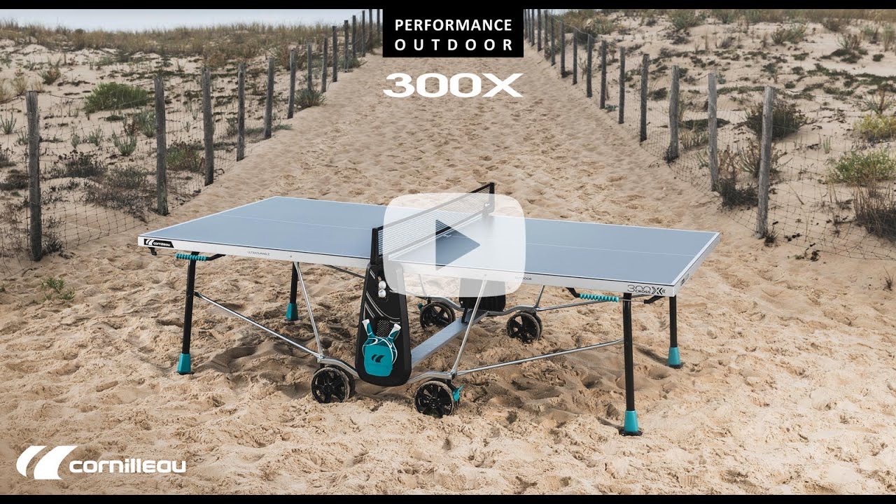 Стіл тенісний CORNILLEAU 300X OUTDOOR сірий 115302