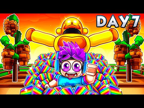 I Spent "1 WEEK STRAIGHT" In Grow a Garden WITHOUT LEAVING!