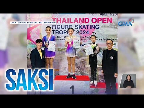 10-anyos na Pinoy figure skater, wagi ng gold sa open figure skating trophy 2024 Saksi