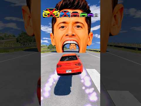Big & Small Cars vs Lewandowski #beamngdrive