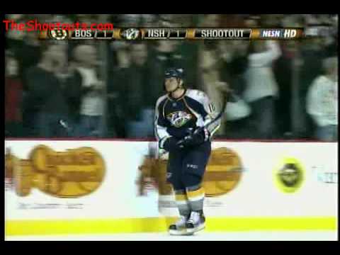 Martin Erat (NSH) vs. Manny Fernandez (BOS) Shootout February 14, 2009