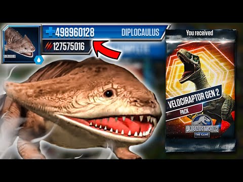 LEVEL 999 DIPLOCAULUS OPEN VELOCIRAPTOR GEN 2 FURY PACK | Jurassic World: The Game