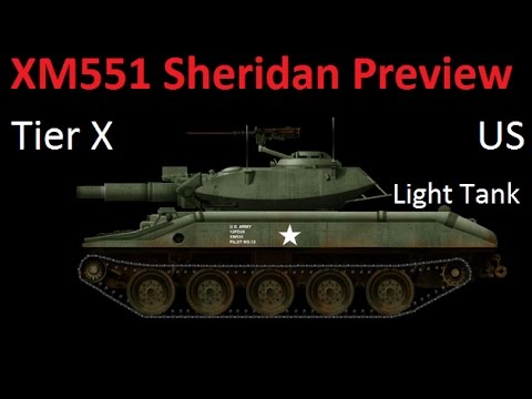 XM551 Sheridan (Tier 10 American Light Tank) Preview & Stats [World of Tanks / WoT]