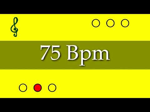Visual Metronome - Click Track - 75 Bpm (3/4) - EasyMusic