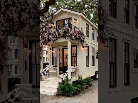 Luxury Tiny House with Balcony 🌸🏡 | Dream Home #houseonWheels #DreamHome #Cottagecorea