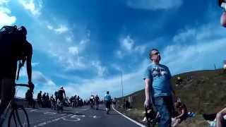preview picture of video 'My ride up Holme Moss on Tour de France Stage 2 day, 6th July 2014'