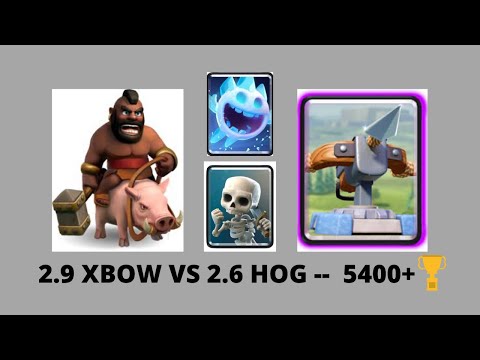 2.9 Xbow Cycle vs 2.6 Hog Cycle (5400🏆 Clash Royale)