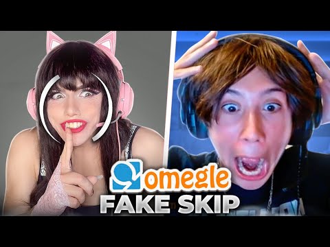 Fake Skipping Omegle Prank as a Fake Girl