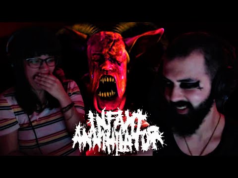 My Little Sister's First Time Hearing @InfantAnnihilator - "Blasphemian" Reaction