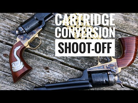Cartridge Conversion Shoot-off: Cimarron Man With No Name vs Taylor’s 1851 Navy