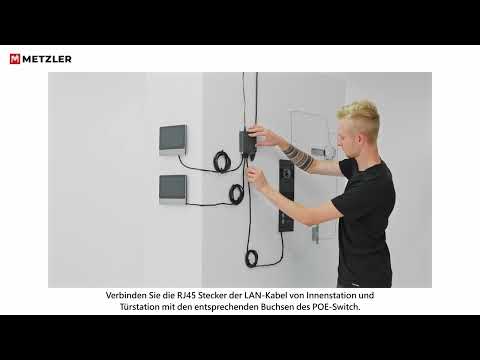 Anschluss/Verkabelung LAN/PoE | Metzler Video Türsprechanlage VDM10 | HowTo | Tutorial