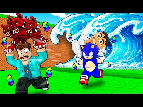 RESCUEING SECRET CEREBRUS BRAINROT FROM TSUNAMI APOCALYPSE IN ROBLOX !!