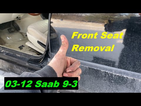 How To Remove Front Seat Saab 9-3 03-12 2003 2004 2005 2006 2007 2008 2009 2010 2011 2012