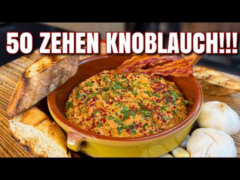 Garlic Bacon Dip - 50 cloves of garlic!!!