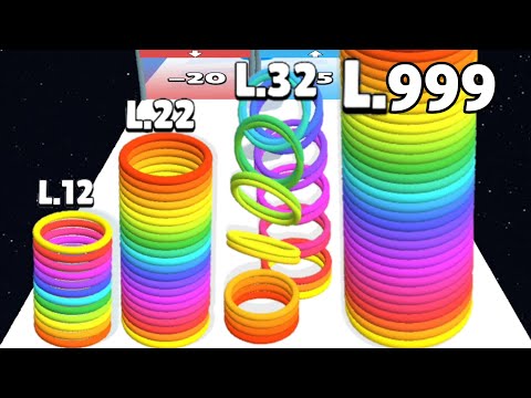 SLINKY HOP 3D - Slinky Level Up Colorful (Asmr Gameplay) New Upload