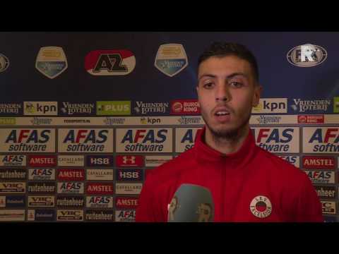 Hicham Faik na afloop van AZ - Excelsior