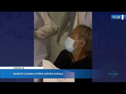 Paciente celebra vitoÌria contra a Covid-19 (29 05 20)