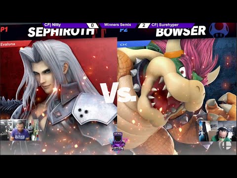 South Florida Arcadian Winners Semis  - Undergod (Sephiroth) Vs.  NickRiddle (Bowser) SSBU ULTIMATE