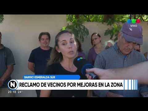 Barrio Esmeralda Sur: reclamo de vecinos por mejoras en la zona.