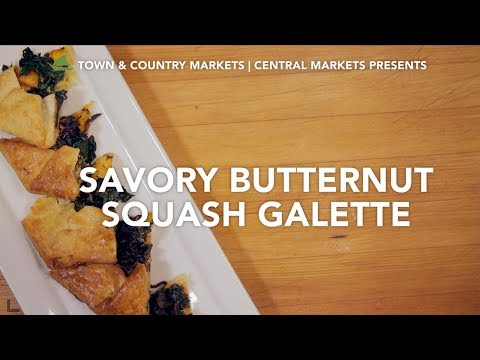 This video demonstrates the making of Savory Butternut Squash Galette