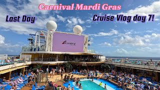 Carnival Mardi Gras Cruise VLOG Day 7! Our Last day! Sea Day!