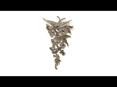 Heidi Daus "English Enchantment" Linked Crystal Drop Pin