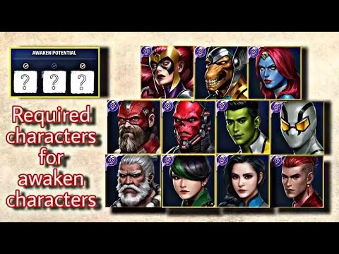 Require characters list For awaken skill characters - Marvel future fight